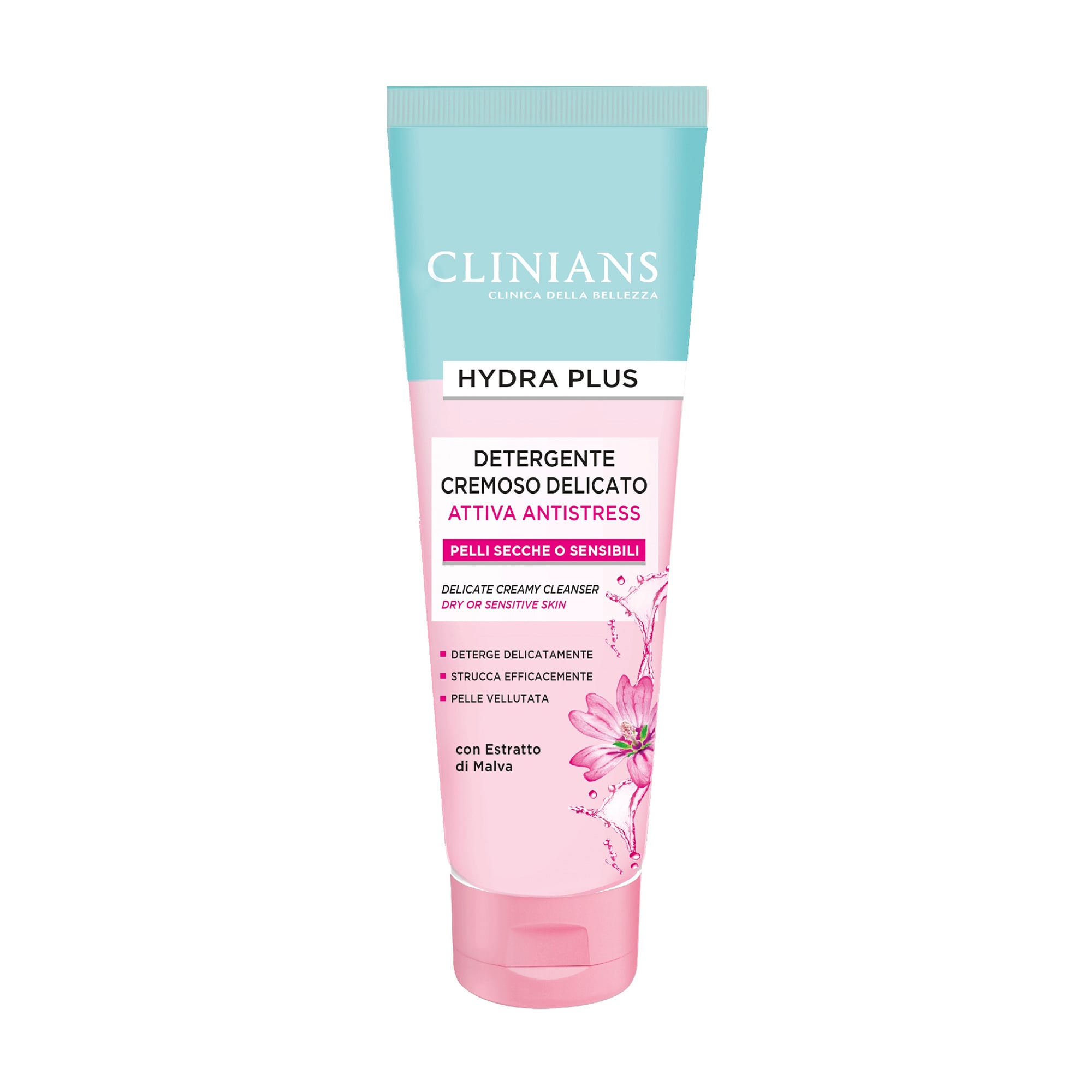 Делікатний засіб для очищення шкіри обличчя Clinians Hydra Plus Attiva Antistress, 150 мл